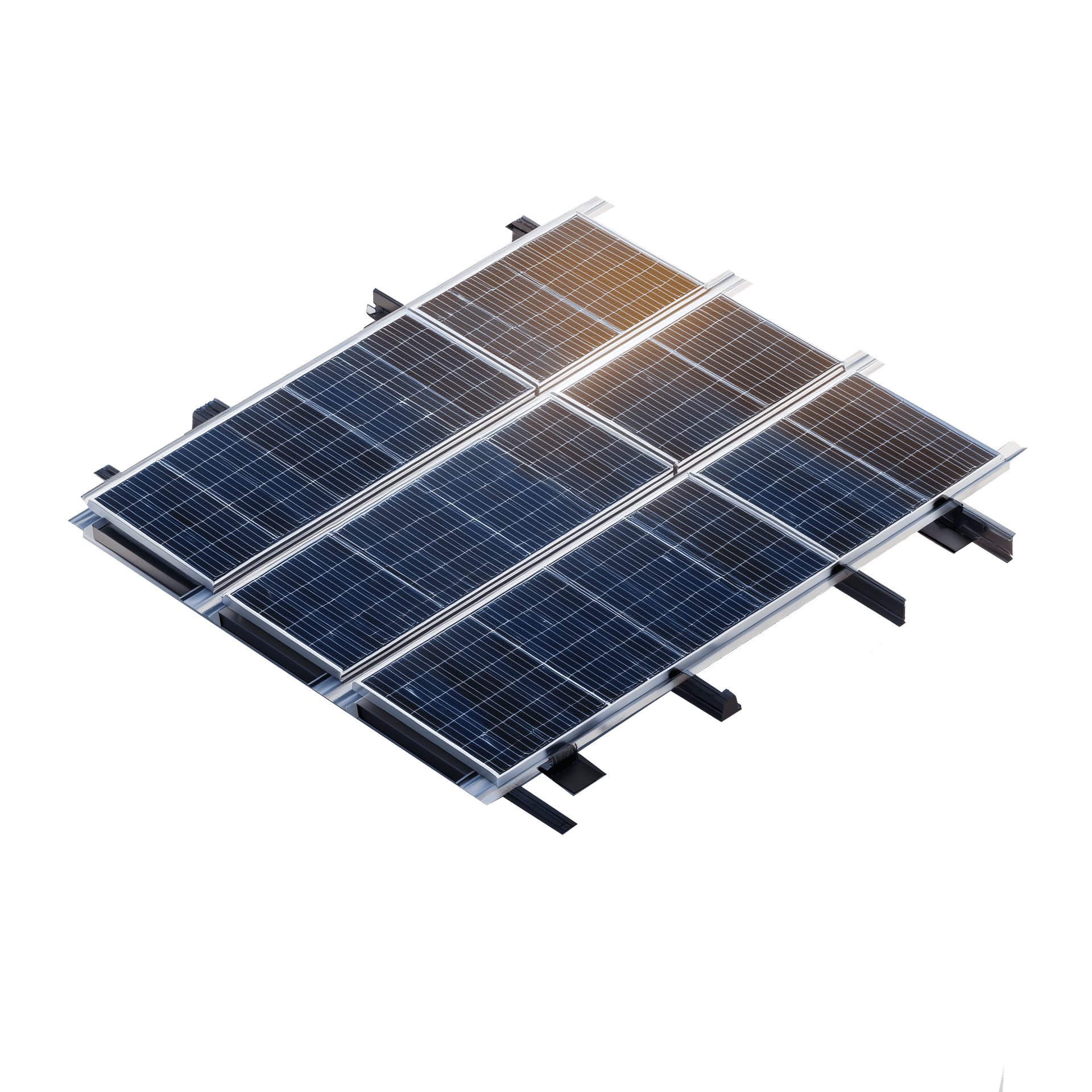 Solarne elektrane - isometric prikaz solarnih panela