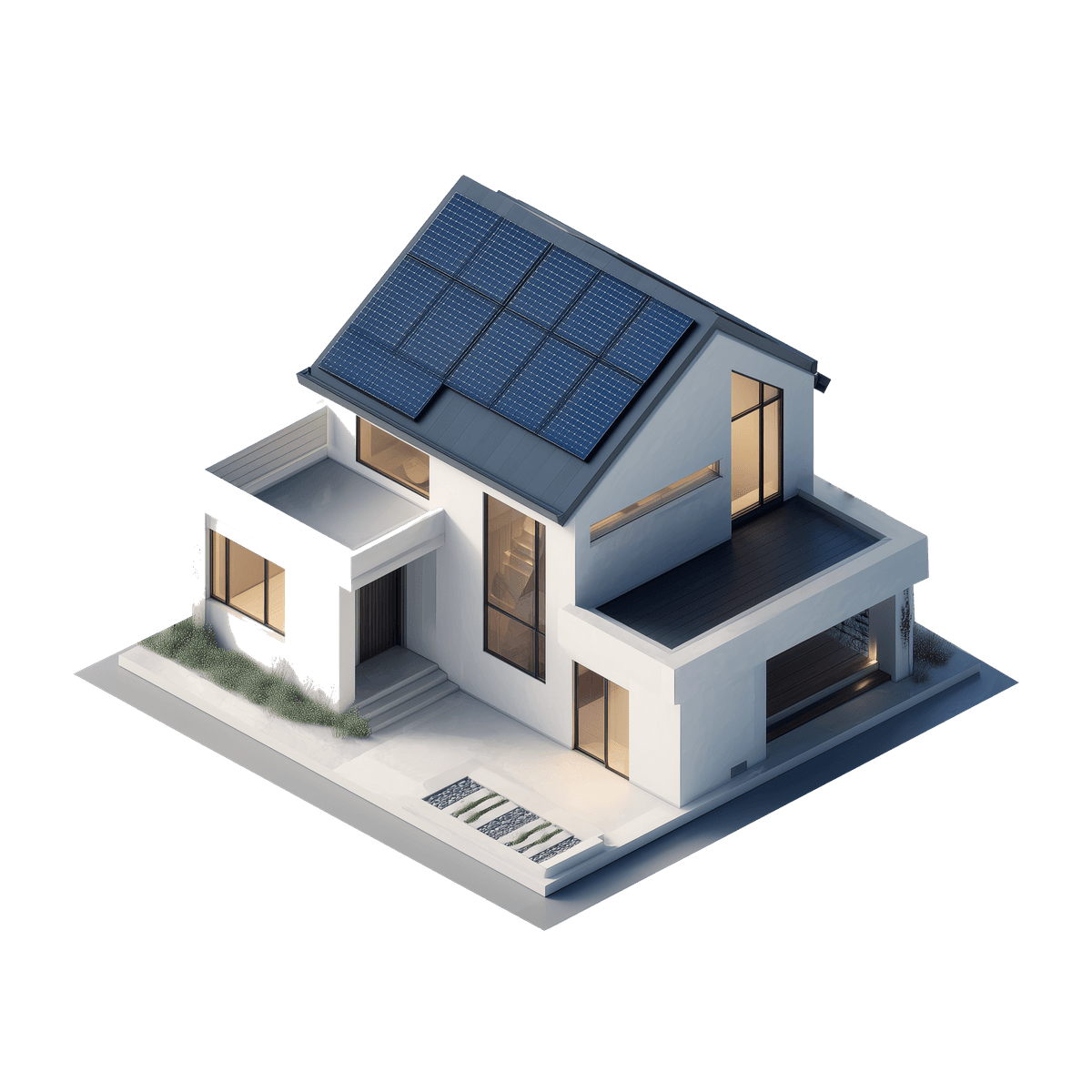 3D kuća sa solarnim panelima